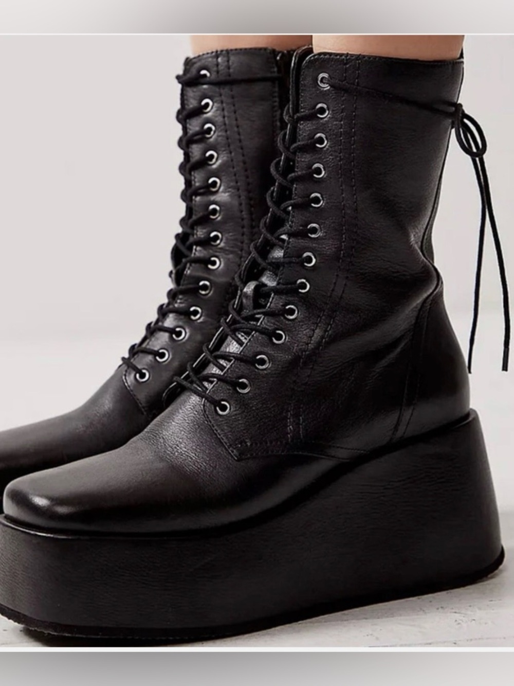 Free People Arlyn Platform Boots black size 7 1/2